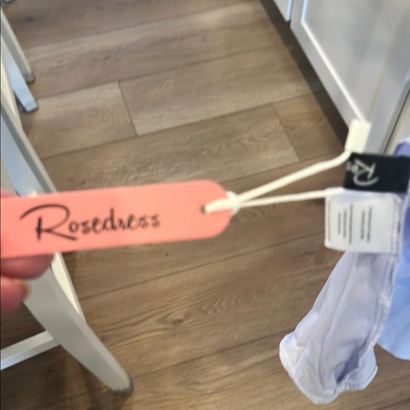 Elegant Blue Ruffled Prom Dress - Picture 9 of 13